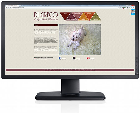 Diseño de sitio web de alfombras Di Greco